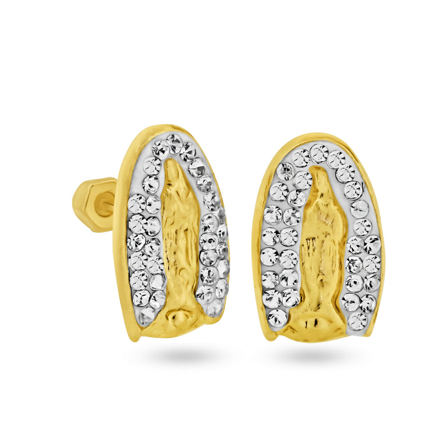 14 Karat Yellow Gold CZ Our Lady of