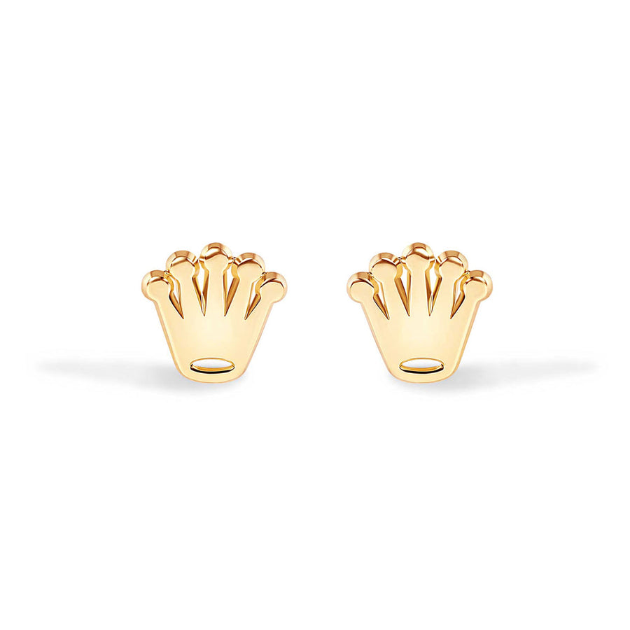 14 Karat Crown Screw Back Earrings