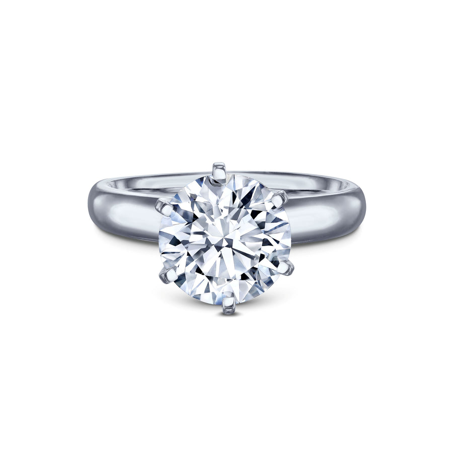 3.001 CT Round Brilliant Diamond Solitaire Engagement Ring