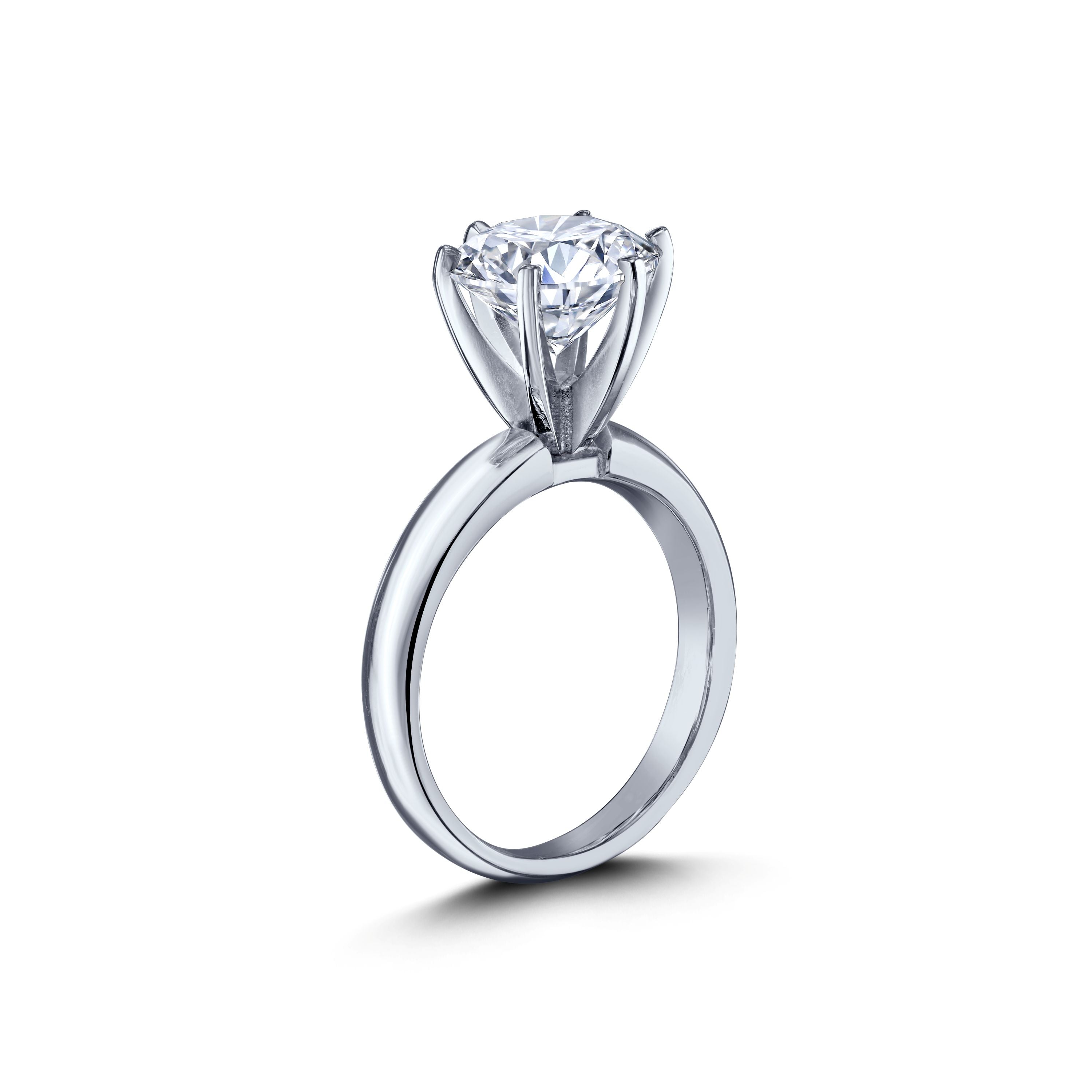 3.001 CT Round Brilliant Diamond Solitaire Engagement Ring