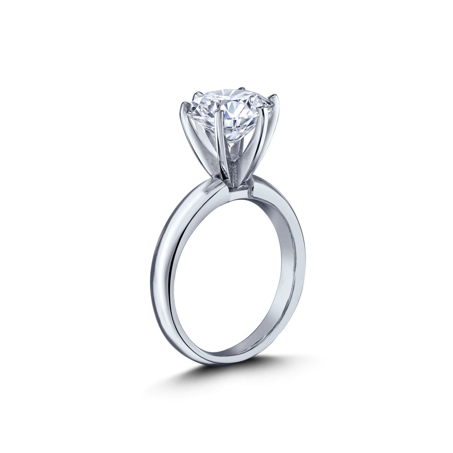 3.001 CT Round Brilliant Diamond Solitaire Engagement Ring