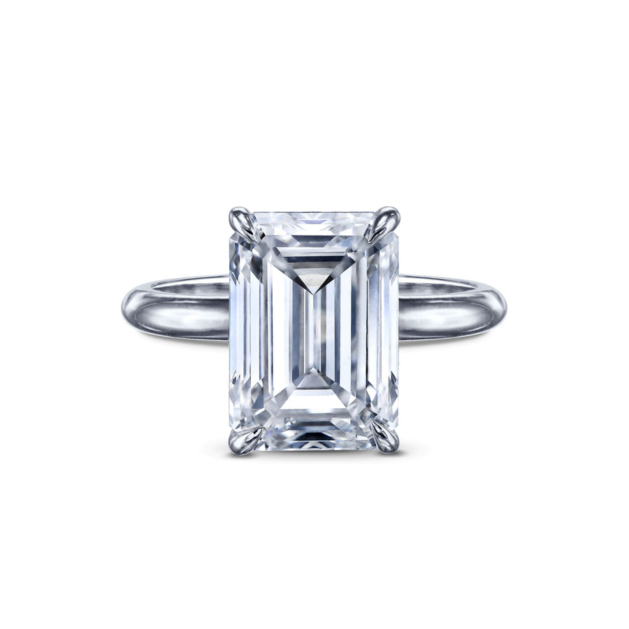 5.381 CT Emerald Cut Diamond Solitaire Engagement Ring