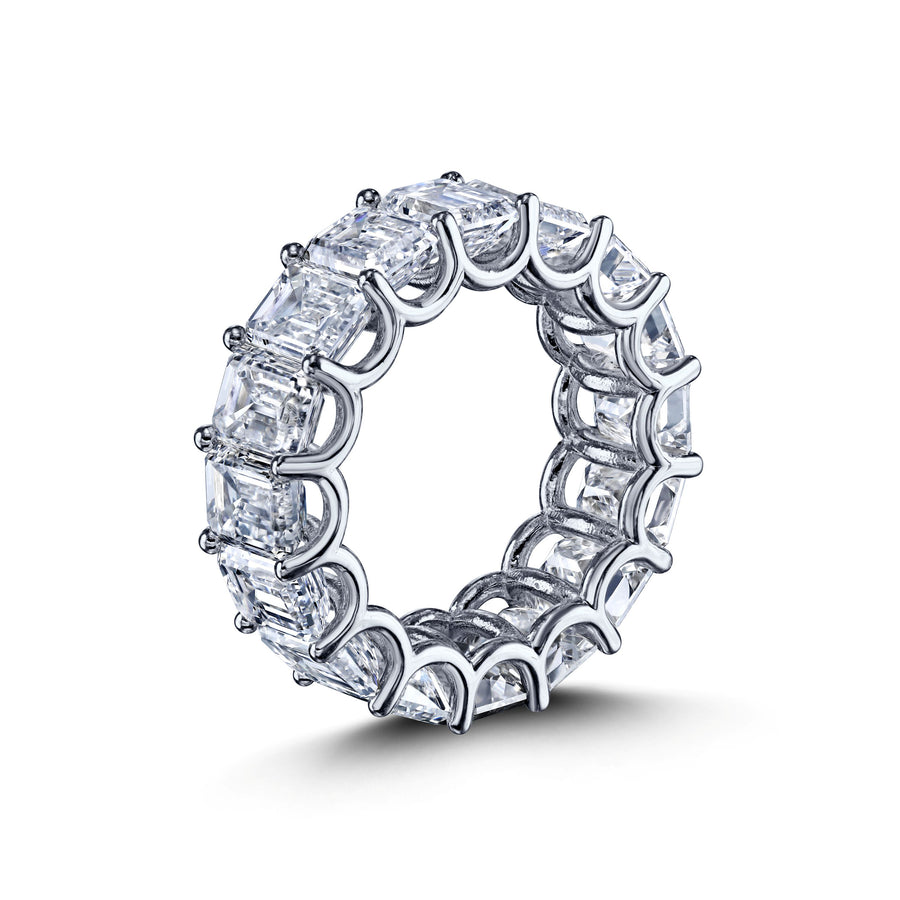 16.37 CTW Emerald Cut Diamond Eternity Band