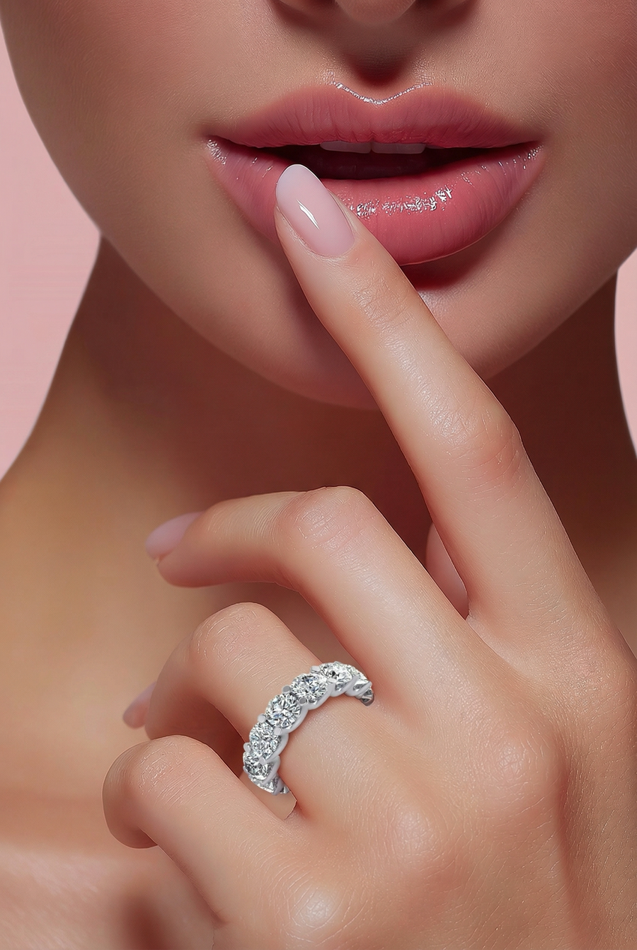 4.0 CT Round Brilliant Diamond Eternity Band
